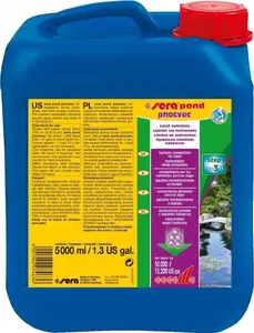 sera Pond phosvec 5 000 ml – šķidra fosfātu noņemšanas līdzeklis dīķiem