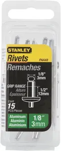Заклепки STANLEY алюминиевые разрывные 3×13 мм, упаковка 15 шт (модель PAA48T1)