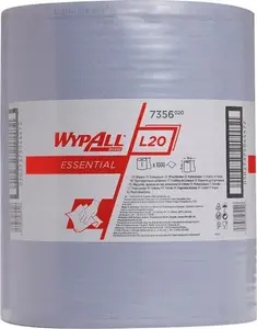 Cleaning Wiper Roll Kimberly‑Clark Wypall L20, blue, 2-ply, 1000 sheets