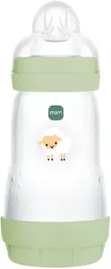 Barošanas pudele MAM BABY Perfect Start 260 ml pretkoliku, unisex, zaļa