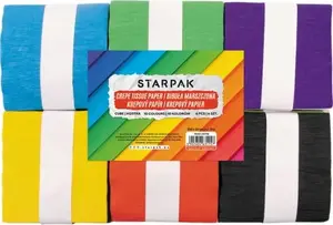 Crepe Paper Rolls STARPAK 10x200 cm, 10 colors, pack of 6 — decorative crepe paper