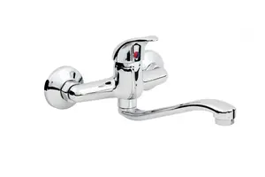 Кухонный смеситель Hydroland Jowisz настенный хром (B384)