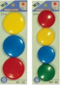 Magnetic Board Magnets ARGO 50 mm, mixed colors, pack of 3 (36K065E)