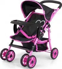 Leļļu rati milly mally Kate Prestige Black – kompaktā saliekamā modeļa 5520 lellēm