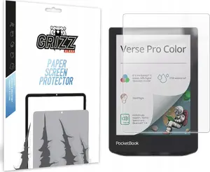 Screen protector GrizzGlass PaperScreen for Pocketbook Verse Pro — matte finish, anti-glare