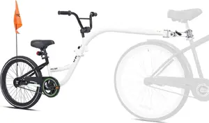 WeeRide Kazam Link balts — piekabežošā stienis bērnu velosipēdam, piekabe/pielikums