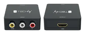 Active video converter Techly IDATA SPDIF-6E3, composite RCA input to HDMI output, up to 1920×1080