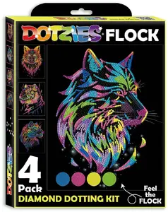 Набор Diamond Dotz для взрослых Flocked Wild Neon — Diamond Dotz 018-DTZ4006