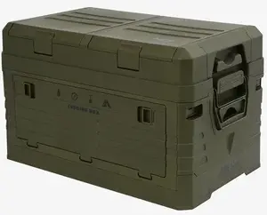 Складная кемпинговая контейнер-коробка с крышкой 50 л, nils extreme NCB4003, зелёная
