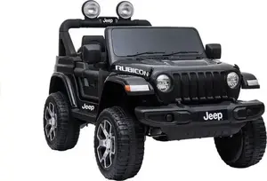 Детский электромобиль Lean Cars Jeep Rubicon 4x4, чёрный, модель 5953