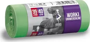 Garbage Bags 35 L Green, Staples, 40 per Roll