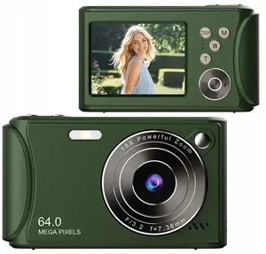 Digital Camera Xrec Q18 — 64 MP, 4K@30fps Video, 18x Optical Zoom, Anti-Shake, Green