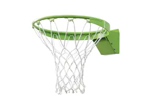 Basketbola riņķis EXIT Galaxy Dunkring + Net — metāla riņķis 45 cm, balta tīkliņa, zaļš rāmis