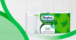 Tualetes papīrs Regina Regina Aloe Vera, 3-slāņu celuloze, balts, MPN 499088