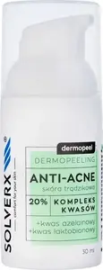 Пилинг Solverx Dermopeel Anti-Acne комплекс кислот 20% (азелаиновая, лактобионовая) 30 мл