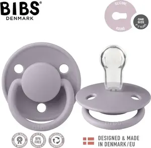 Соска-пустышка bibs DE LUX Fossil Grey — силиконовая, универсальный размер