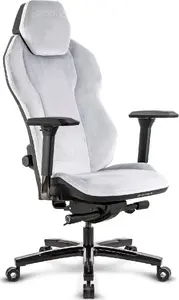 Spēļu krēsls Quersus ICOS.2.2 Silver Cat — ergonomiska sēdvieta, regulējama atzveltne un roku balsti