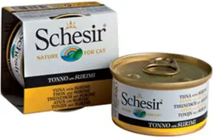 Корм для кошек Schesir SCHESIR KOT 85 г — тунец с сурими в желе
