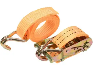 Tie-down strap TOYA VOREL 82401, pack of 2, adjustable lashing strap for cargo securing