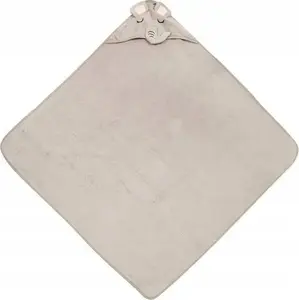Vannas manta Sensillo 100x100 cm Zilonis pelēka — kapuča dvielis-bērnu halāts, mīksts absorbējošs kokvilna