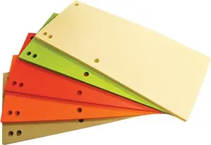 Cardboard Dividers Office Products 1/3 A4, mixed colors, pack of 100