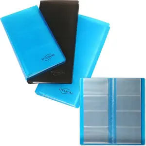 Card holder Titanum model WIZYTOWNIK PP 96W blue — holds 96 cards, polypropylene