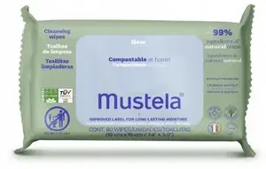 Mitrās salvetes Mustela Baby 60 gab. — maiga tīrīšana zīdaiņiem