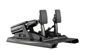 Педали MOZA mBooster Pedal Set — алюминиевые, чёрные, вход 48 В, пик 270 Вт, кабели USB-A–B и USB-C в комплекте