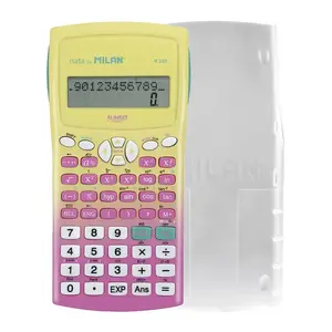 Desktop calculator Milan 159110SNPBL — Basic, 12-digit, battery, pink/yellow