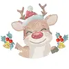Diamond Dotz ChristmasTrio Reindeer dimanta izšūšanas komplekts Photo 2