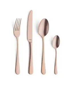 Flatware set Amefa Austin 24 pcs, copper finish, stainless steel cutlery set