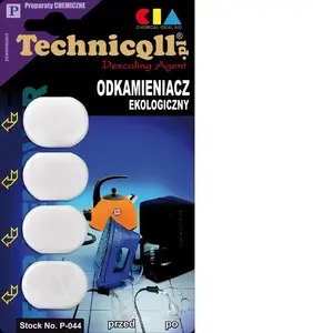 Descaler tablets Technicqll model P-044 4×14 g — limescale remover for kettles and appliances