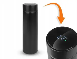Travel mug Lamex LXM264, 500 ml thermal tumbler with temperature indicator