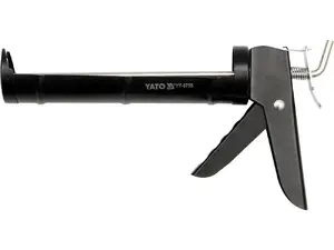 Cartridge caulking gun YATO YT-6755, steel frame, black, width 225 mm, depth 49 mm