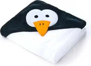 Bath Hooded Towel Caretero Okrycie kąpielowe pingwin white 100x100 cm