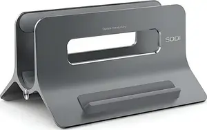 Laptop stand Beline SOD Grawitacyjny SMS-300 gray — vertical aluminum stand for MacBook