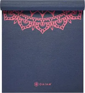 Yoga mat Gaiam Marrakesh 4 mm — non-slip exercise mat, blue