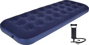 Inflatable flocked single mattress Avenli 191x73x22 cm with 2-in-1 pump