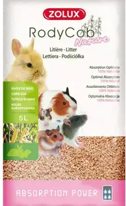 Подстилка для кроликов и мелких животных ZOLUX RodyCob NATURE 50 л растительная впитывающая