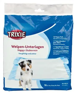 Training pad Trixie 23412 — cellulose dog training pads, blue/white, 600×600 mm, pack of 10