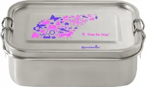 Ланчбокс из нержавеющей стали Step by Step «Purple & Rose» – контейнер для еды