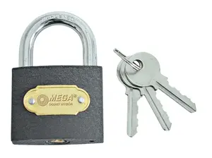 Навесной замок с дужкой железный MEGA 32 мм модель 24432