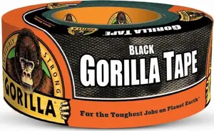 Gorilla Sports Gaffatape 48 mm x 11 m — melna auduma līmlente