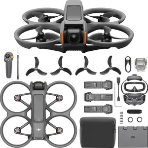 Drone DJI Avata 2 Fly More Combo — quadcopter, 4 rotors, 12 MP, 3840×2880 video, 2150 mAh battery (3 batteries), Black