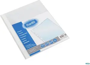 Plastic document sleeves Bantex A5 48µm, pack of 100 — for A5 papers