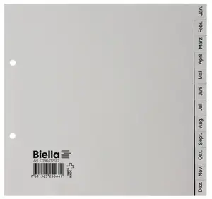 Индекс-табулятор Donau Biella 0196412.90 — алфавитный, полипропилен, серо‑белый