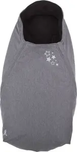 Водоотталкивающий детский спальный мешок CuddleCo Comfi-Extreme — серый меланж со звёздами, лёгкий