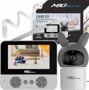 Baby monitor mbg line Care C5 — wireless rotating electronic monitor with 4.3" HD LCD screen and camera zoom