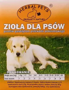Herbal Pets травы против паразитов для собак PETS ZIOŁA PRZECIW PASOŻYTOM 21113, растительная добавка