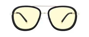 Datora brilles GUNNAR DME-02701 unisex — apaļa ietvara, lēcas platums 57 mm, tiltiņa 19 mm, kājiņa 145 mm